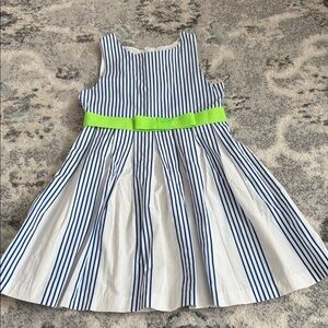 Jacadi cotton pleated dress with ribbon belt